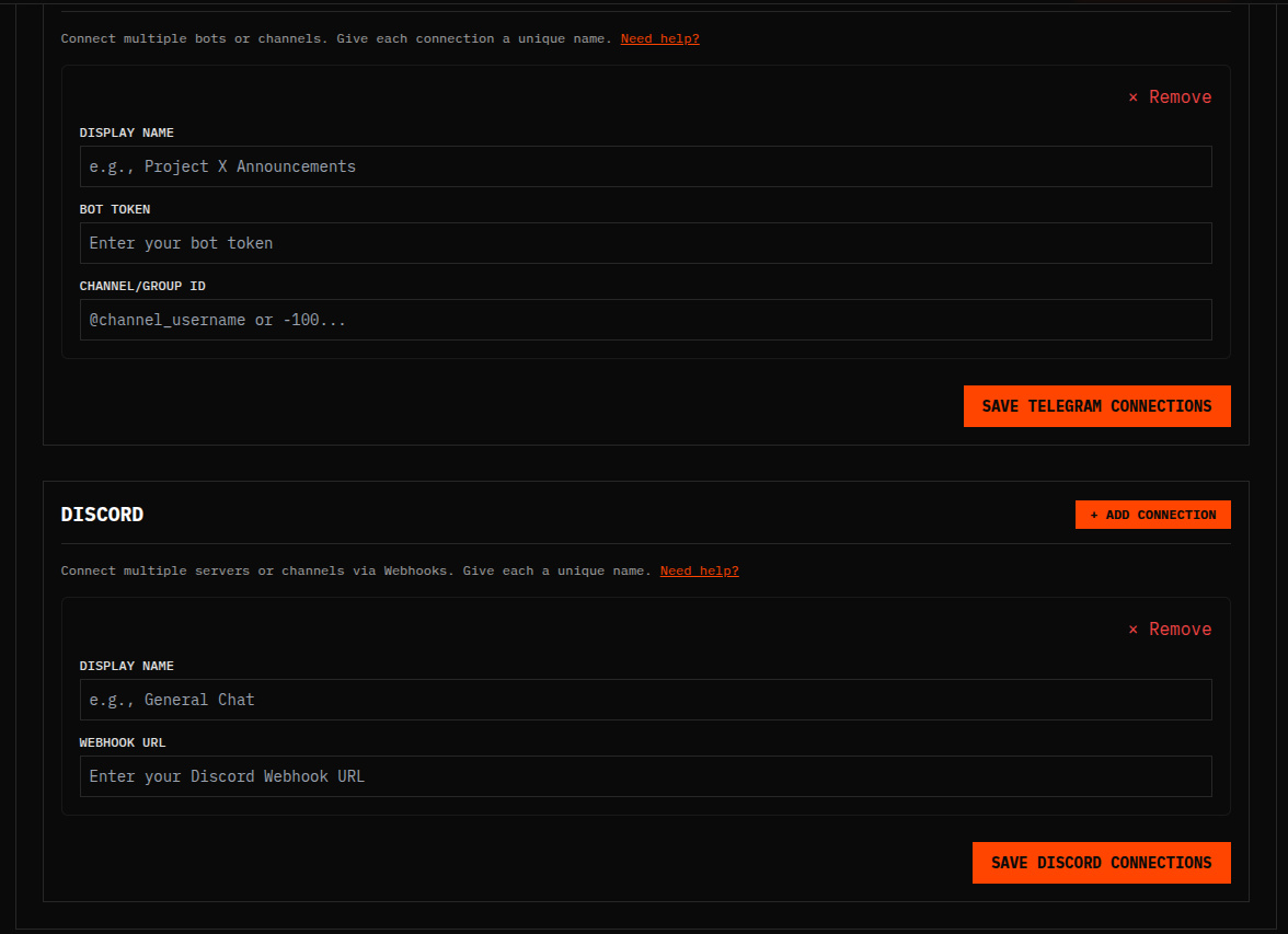 App Integrations Page